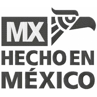 Mx hecho en mexico logo embroidery design - Embroidery Design