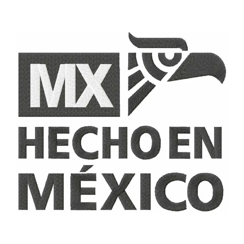 Mx Hecho En Mexico Logo Stitching Pattern