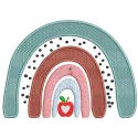 Boho Apple Rainbow Stitching Pattern for Ornaments