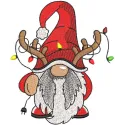 Festive Dwarf with Garland Stitching Pattern