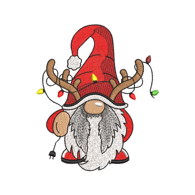 Festive Dwarf with Garland Stitching Pattern