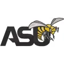 Alabama State Hornets logo embroidery design featuring the iconic hornet emblem on a textured background.
