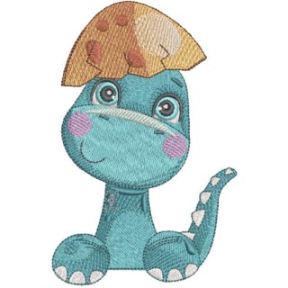 Diplodocus pocket variant embroidery design - Embroidery Design