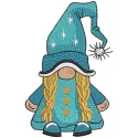 Charming Winter Dwarf Girl Stitching Pattern