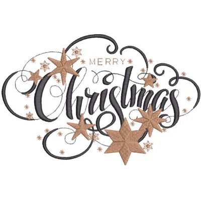 Vintage Merry Christmas Stitching Pattern for Festive Proje…