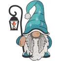 Festive Dwarf with Lantern Stitching Pattern