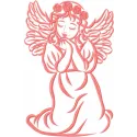 Praying Angel Girl with Rose Wreath Stitching Pattern