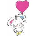 Whimsical Bunny Balloon Stitching Pattern for Crafters