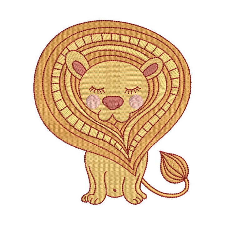 Lion art embroidery design - Embroidery Design