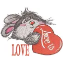 Bunny Love Is Love Stitching Pattern for Crafters