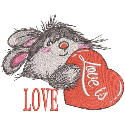 Bunny Love Is Love Stitching Pattern for Crafters