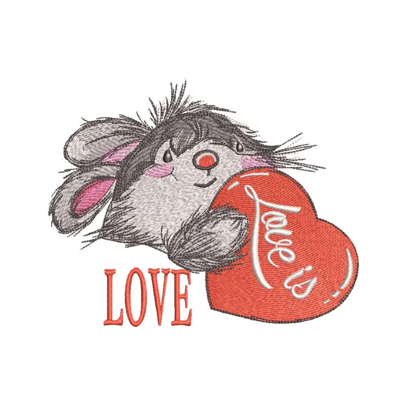 Bunny Love Is Love Stitching Pattern for Crafters