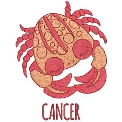 Embrace the Moonlit Charm of Cancer Zodiac Embroidery