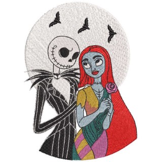 Sally and jack first meet embroidery design - Embroidery Design