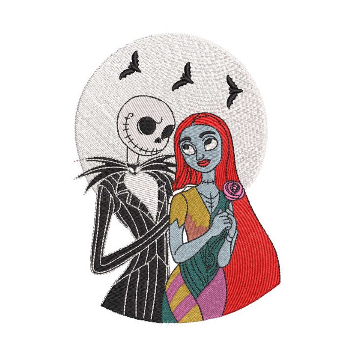 Sally and jack first meet embroidery design - Embroidery Design