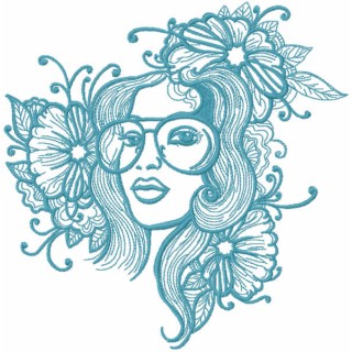 Summer wind in my hair embroidery design - Embroidery Design