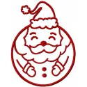 Festive Santa Christmas Ball Stitching Pattern