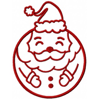 Santa christmas ball embroidery design - Embroidery Design
