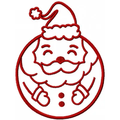 Festive Santa Christmas Ball Stitching Pattern