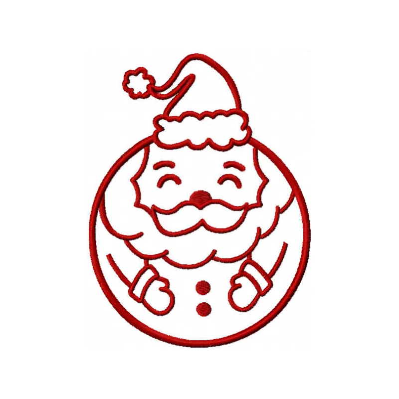 Festive Santa Christmas Ball Stitching Pattern