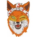 Playful Winking Fox Stitching Pattern for Creative Projects