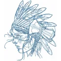 Native American Youth Tribal Embroidery Pattern