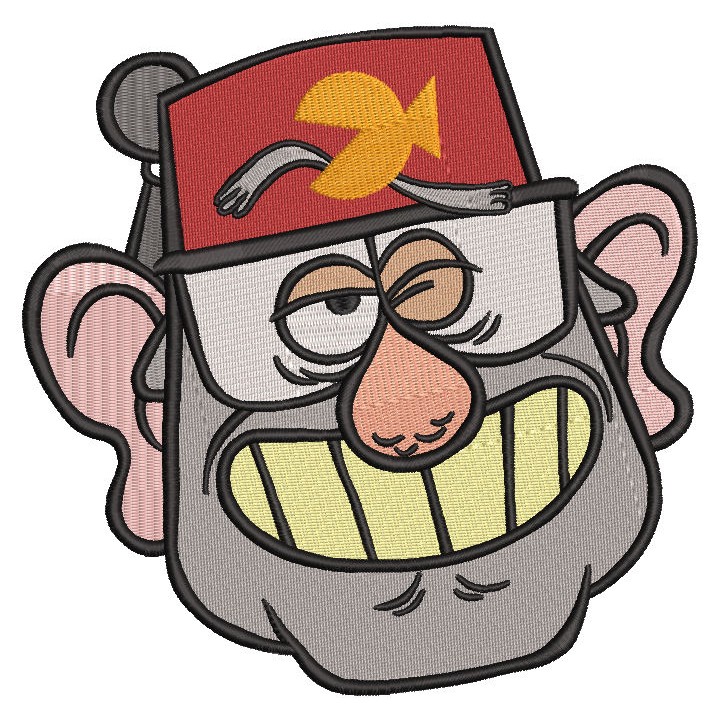 Gravity Falls Grunk Hunk Stan embroidery design - Embroidery Design