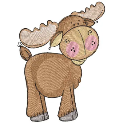 Adorable Deer Baby Embroidery - Woodland Forest Design