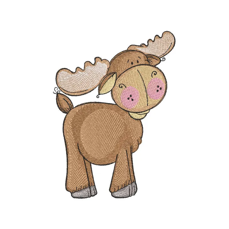 Adorable Deer Baby Embroidery - Woodland Forest Design