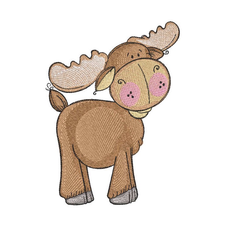 Cute deer baby embroidery design - Embroidery Design