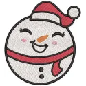 Cheerful Snowman Ball Stitching Pattern for Holiday Crafts