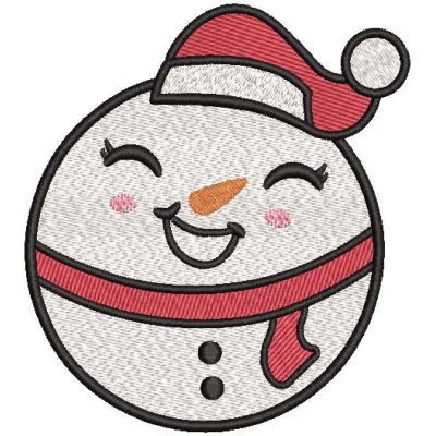 Cheerful Snowman Ball Stitching Pattern for Holiday Crafts