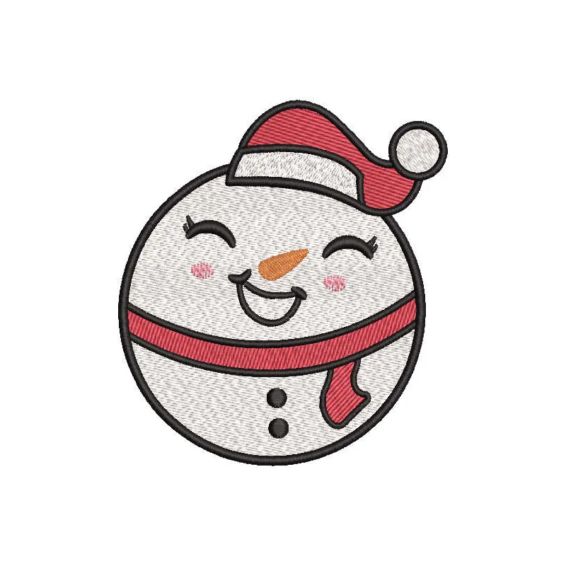 Cheerful Snowman Ball Stitching Pattern for Holiday Crafts