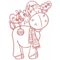 Festive Moose Stitching Pattern for Christmas Projects