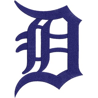 Detroit Tigers logo machine embroidery design