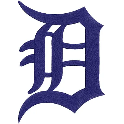 Detroit Tigers logo machine embroidery design
