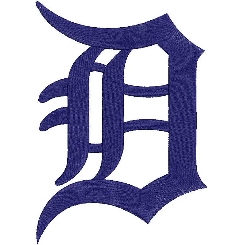 Detroit Tigers logo machine embroidery design