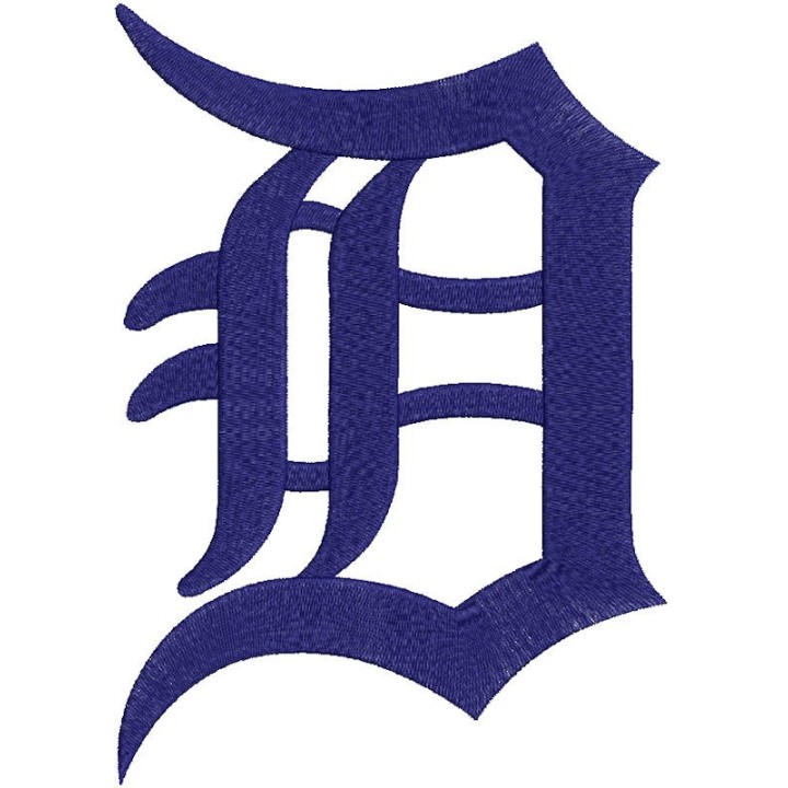 Detroit Tigers logo machine embroidery design