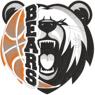 Bears American Football embroidery design