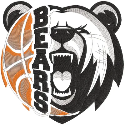 Bears American Football embroidery design