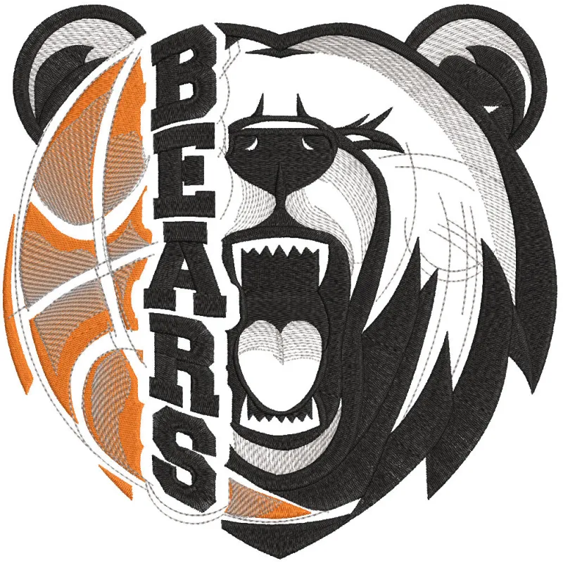 Bears American Football embroidery design