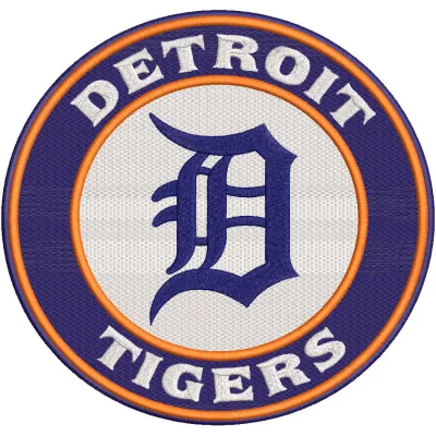 Detroit Tigers Classic Logo Embroidery - MLB Baseball Design