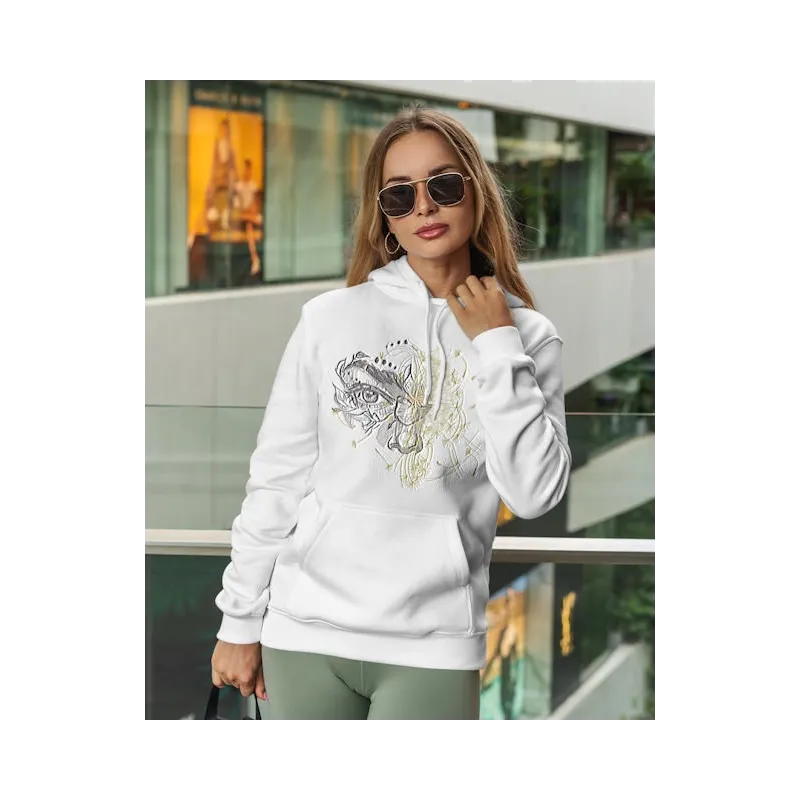 Hoodie with Looking through the dandelion embroidery design