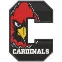 Cardinals letter C embroidery design