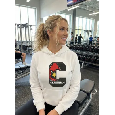 hoody with Cardinal big C embroidery design