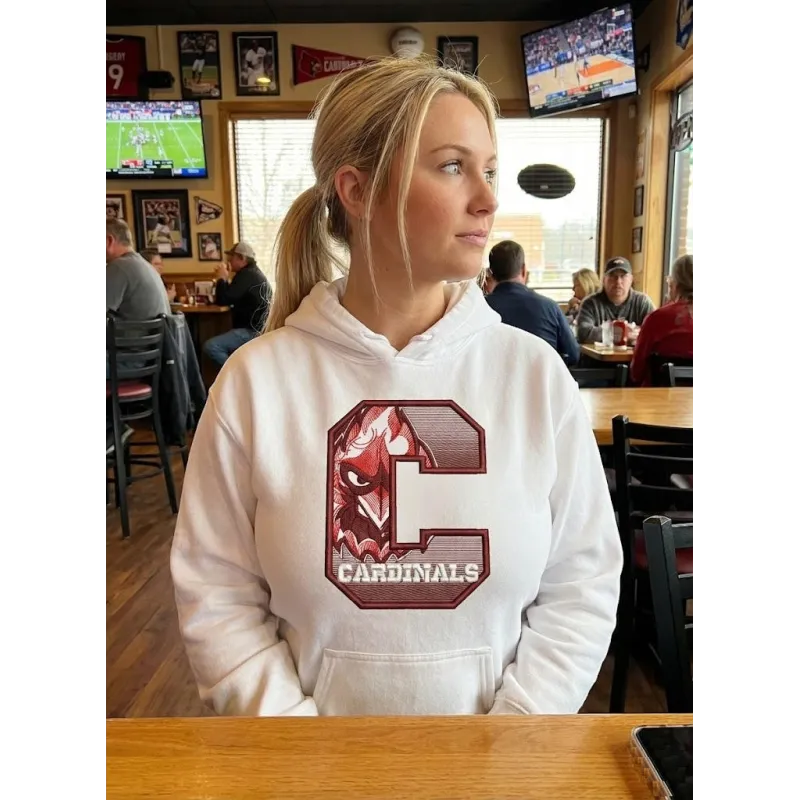 embroidered women jacket with cardinal design