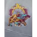 Embroidered wild bear design