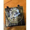 Embroidered bag with wild bear design