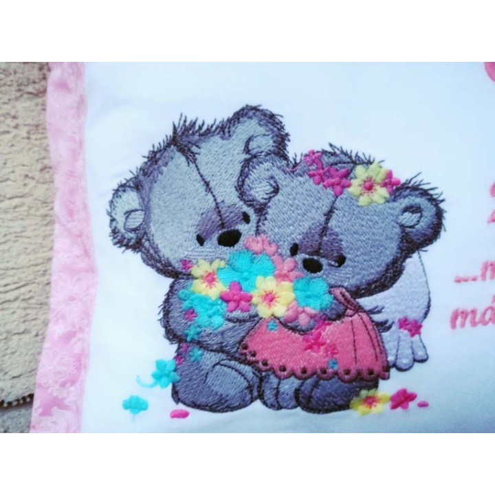 Teddy Bears wedding day embroidery design - Embroidery Design