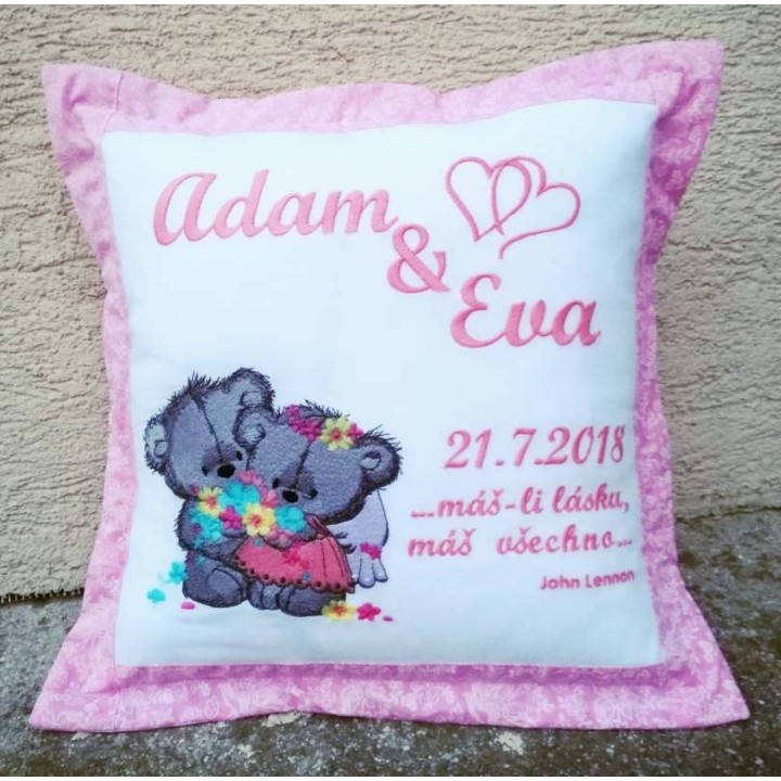 Teddy Bears wedding day embroidery design - Embroidery Design